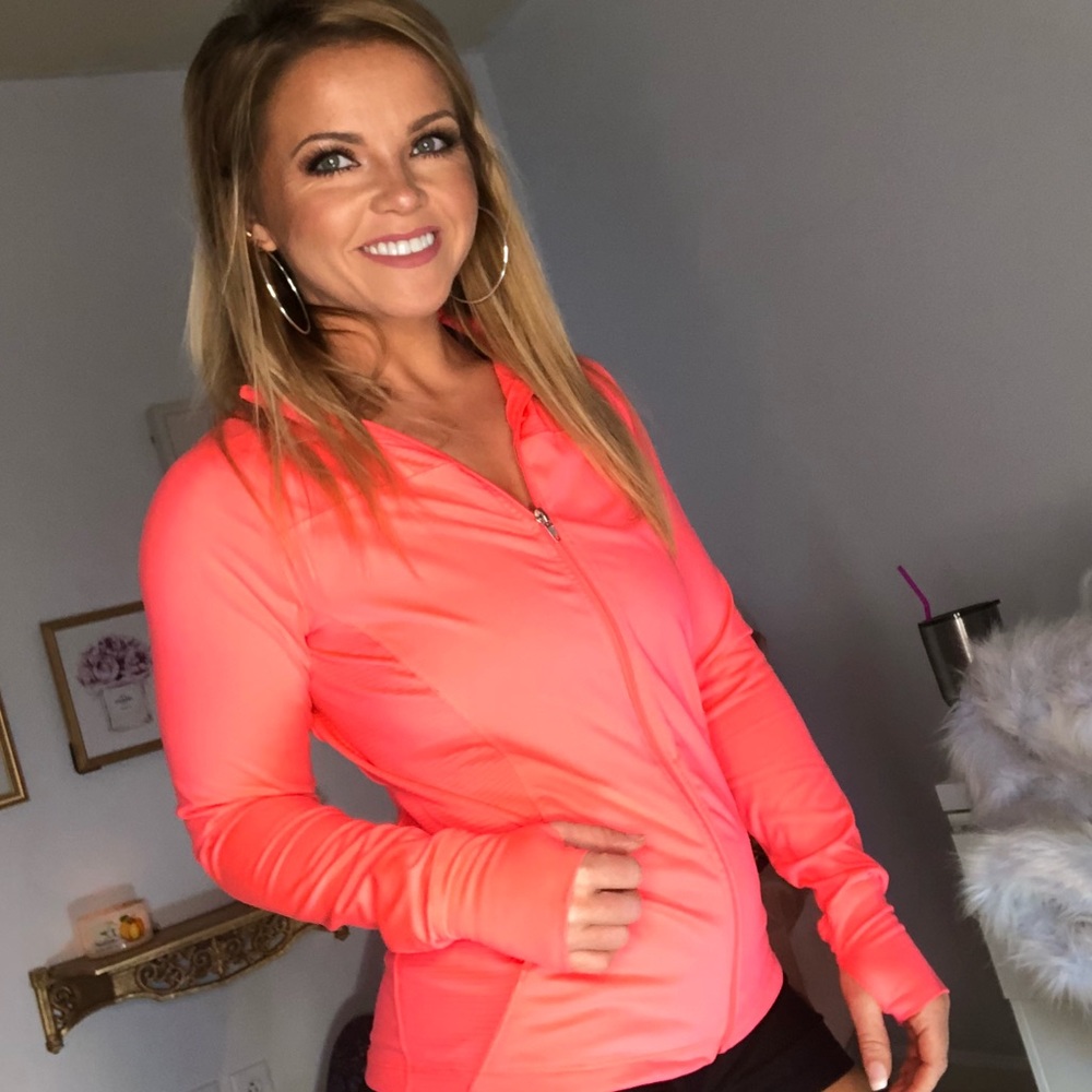 Coral zip up jacket
